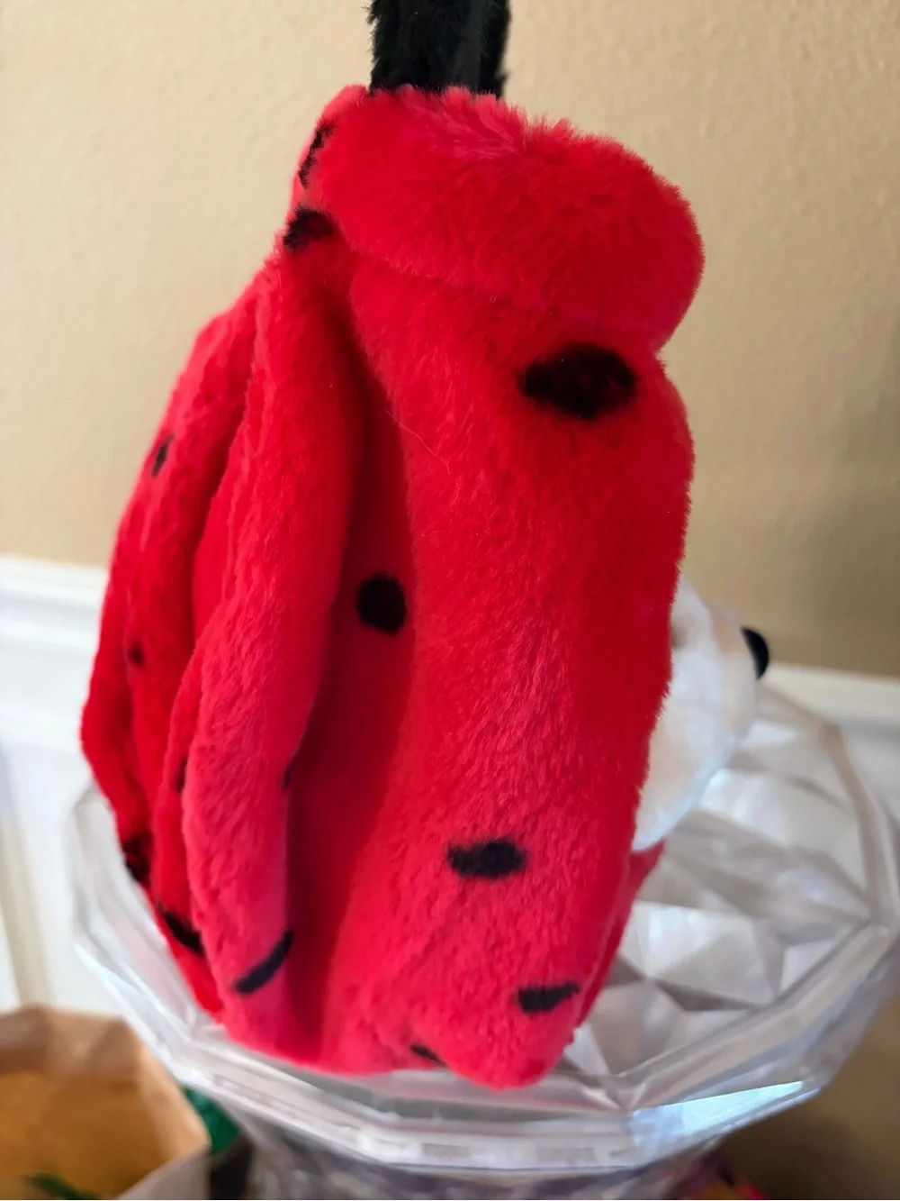 Celebrate Halloween Vintage Lady Bug Plush Basket CUTE!